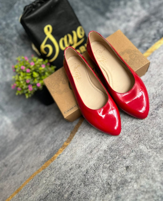 Bailarina Baleta Clásica Charol Rojo