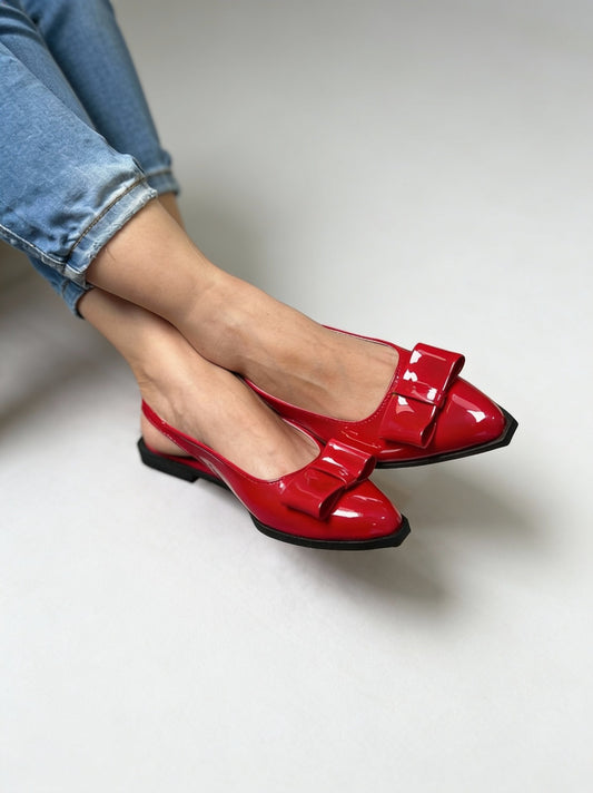 Baletas destalonadas Ref. Dulce, Flats en charol - SAYO Shoes