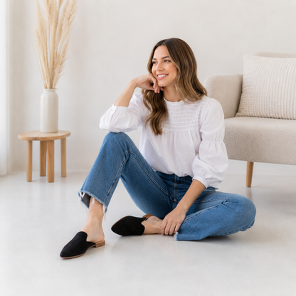 Zueco Coral, Mules, zueco en gamuza punta cerrada