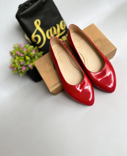 Bailarina Baleta Clásica Charol Rojo
