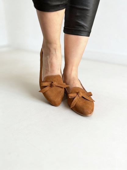 Mocasín Elite,  Lazo Gamuza Camel