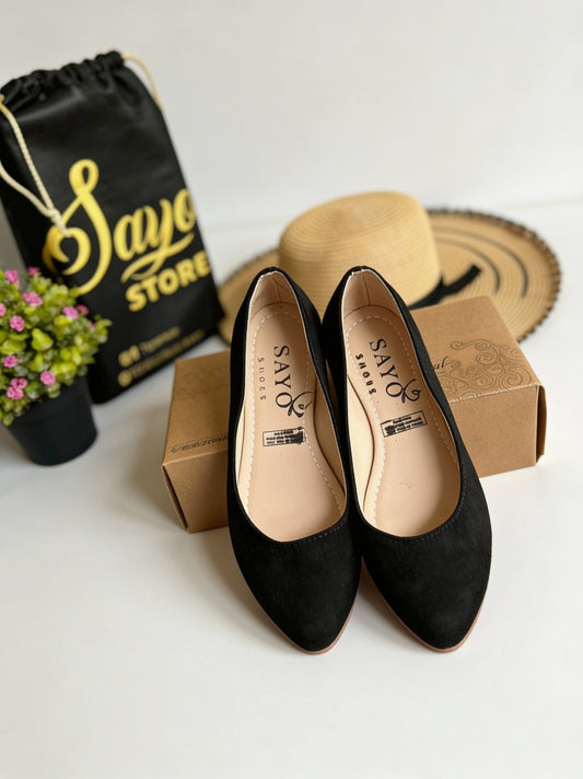 Bailarina Baleta Clásica Gamuza Negra