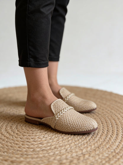 zueco Encanto, Mule, yute con trenza