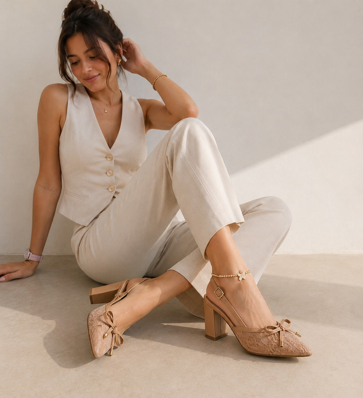 Tacones Aurora Encaje – Elegancia y Comodidad para Cada Paso