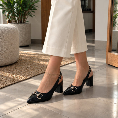Tacón Roma Negro para Mujer | Tacón 5.5 cm – Sayo Shoes